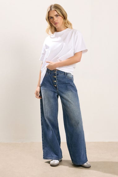 PixieGirl Petite 2 Pack Black & White Oversized T-Shirts