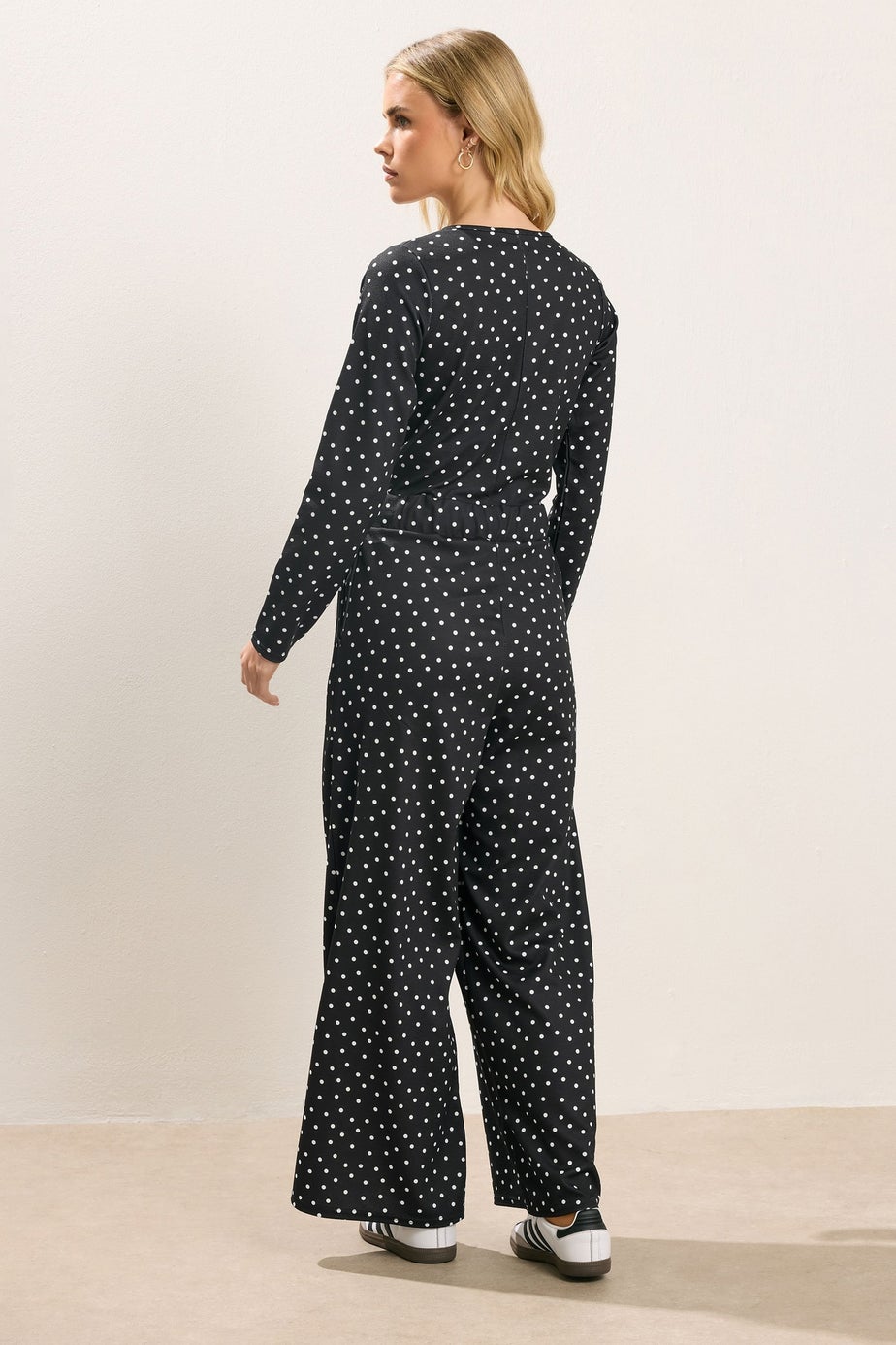 PixieGirl Petite Black Spot Wide Leg Jumpsuit
