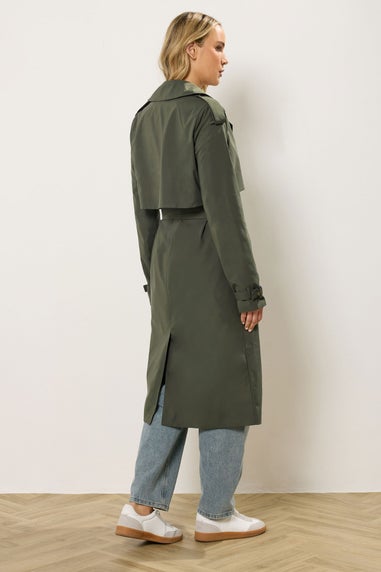 Long Tall Sally Khaki Green Trench Coat