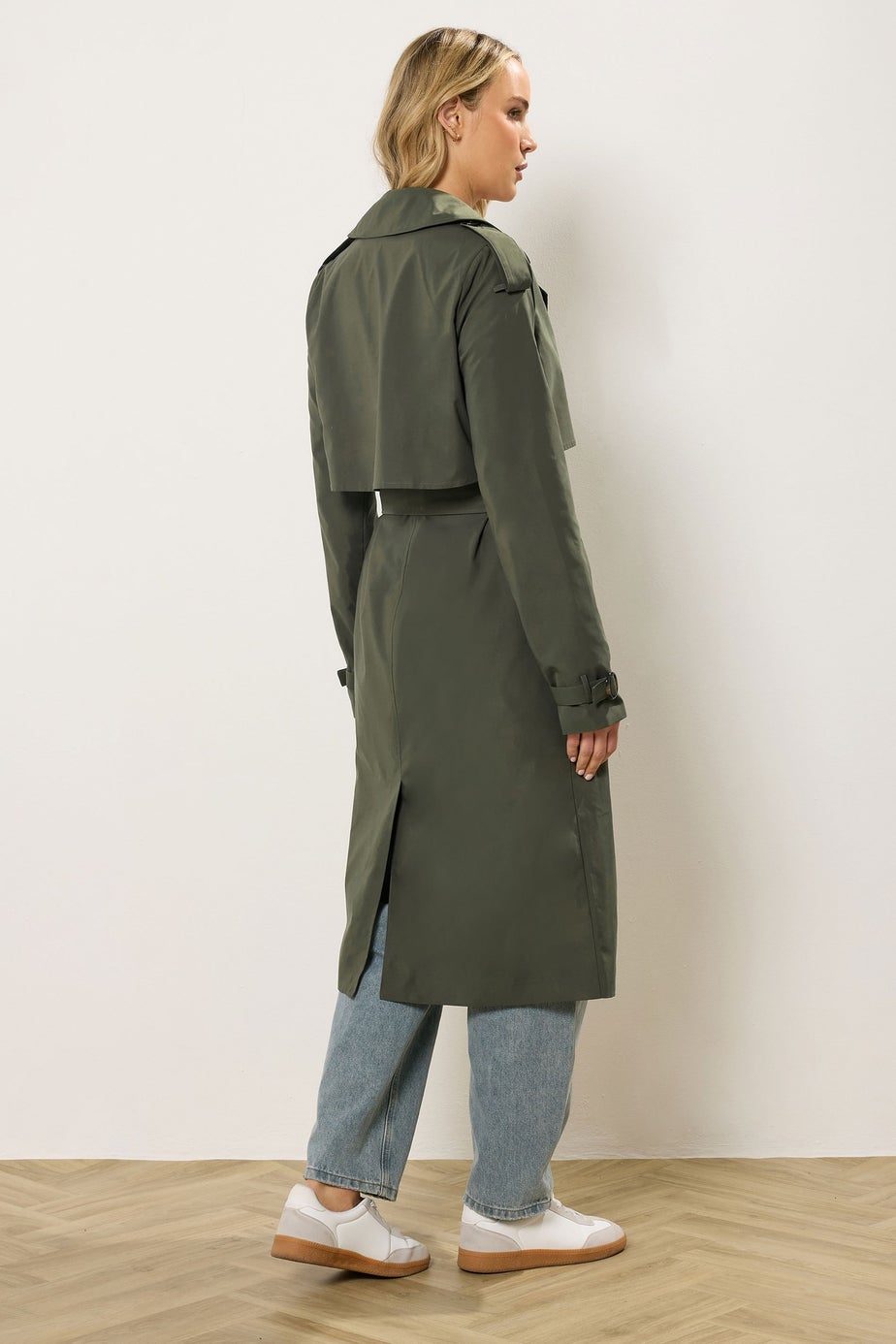 Long Tall Sally Khaki Green Trench Coat
