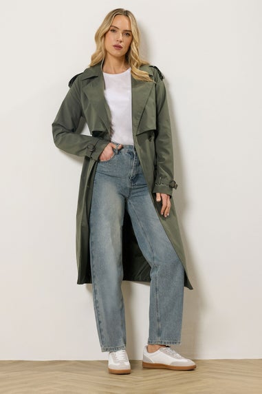 Long Tall Sally Khaki Green Trench Coat