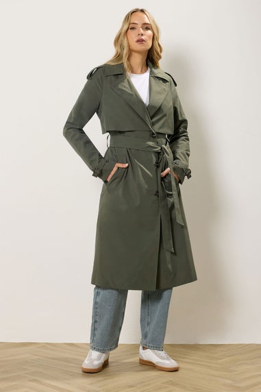 Long Tall Sally Khaki Green Trench Coat