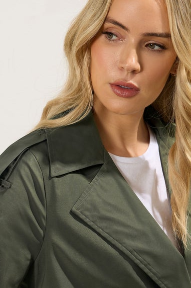 Long Tall Sally Khaki Green Trench Coat