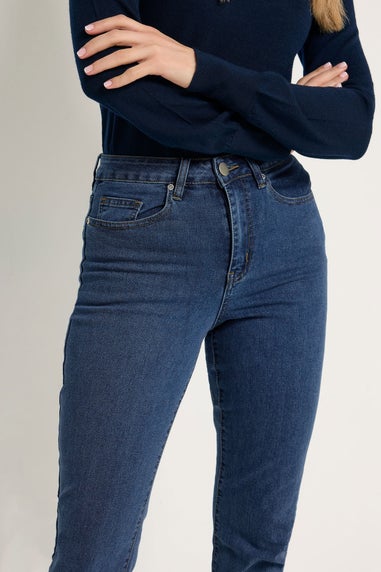 Long Tall Sally Dark Blue Stretch Straight Leg Jeans