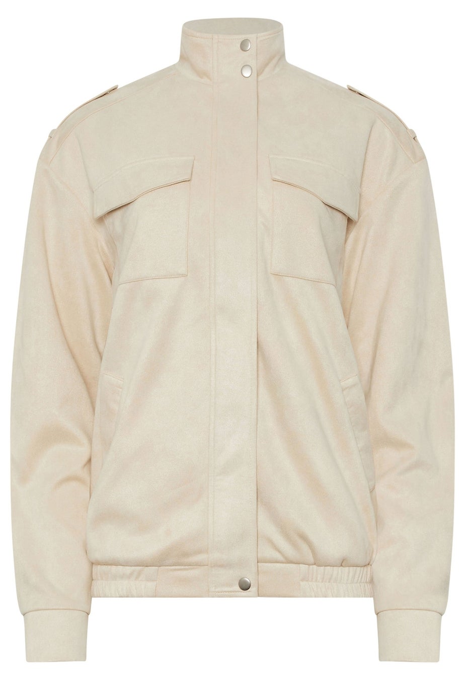 Long Tall Sally Cream Faux Suede Jacket