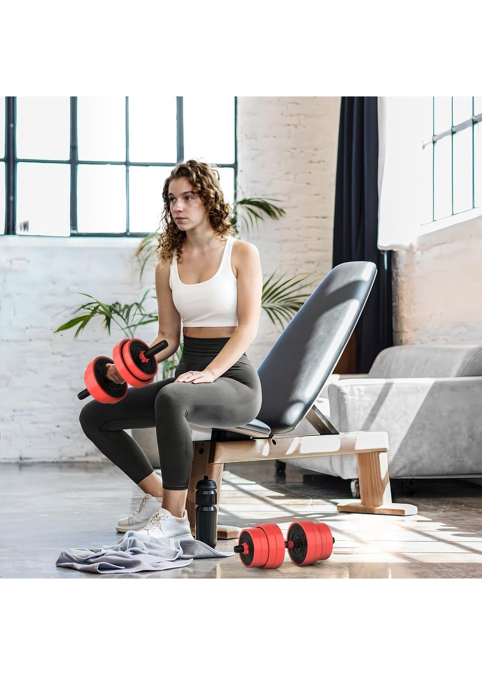 SPORTNOW Weight Dumbbells Set, Barbell, Kettlebell, Push Up Stand, 30kg