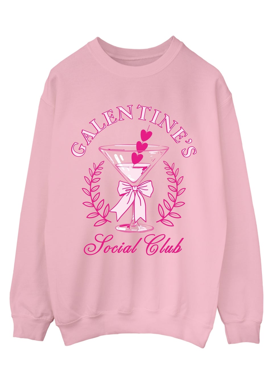 Brands In Valentine's Day Galentine's Social Club Pink Graphic Sweatshirt