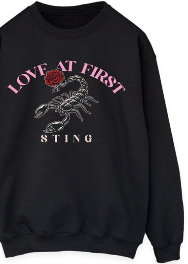 Brands In Valentine's Day Scorpion Sting Black Graphic Sweatshirt
