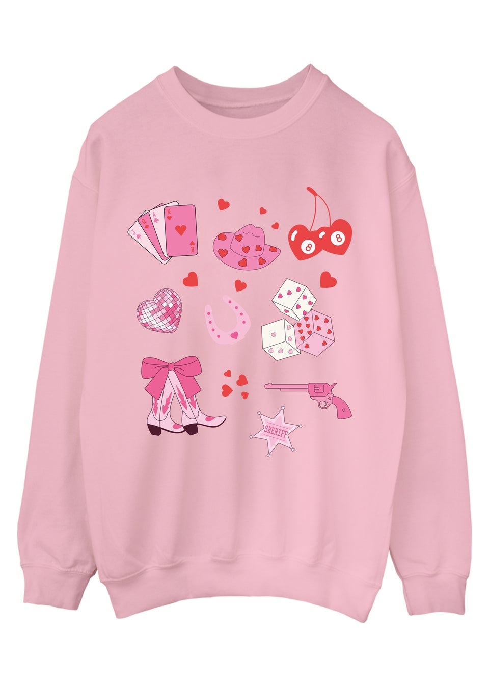 Brands In Valentine's Day Cowgirl Pink Graphic Sweatshirt