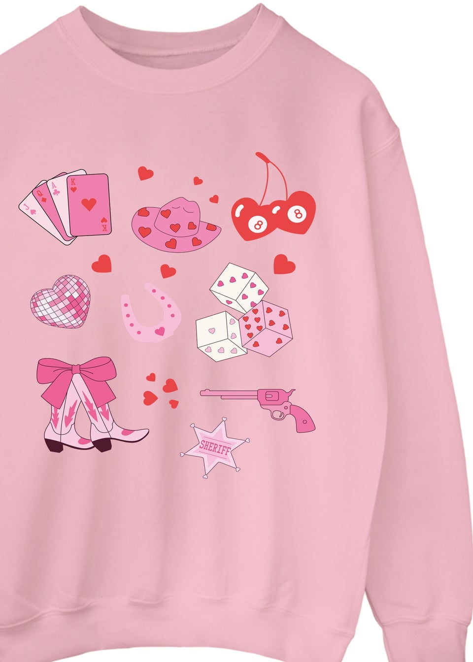 Brands In Valentine's Day Cowgirl Pink Graphic Sweatshirt