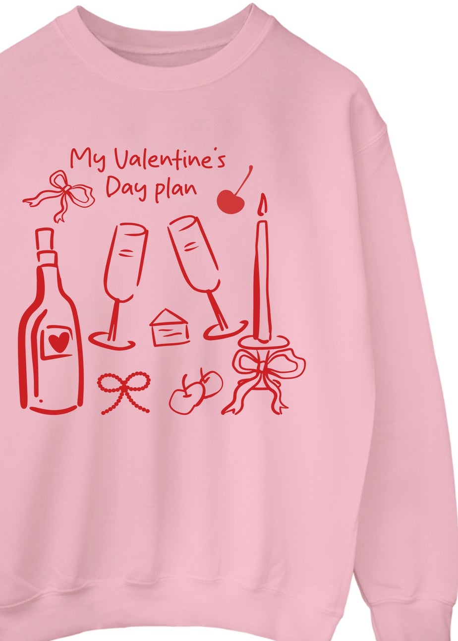 Brands In Valentine's Day Plans Pink Graphic Sweatshirt