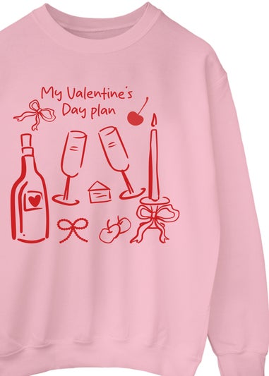 Brands In Valentine's Day Plans Pink Graphic Sweatshirt