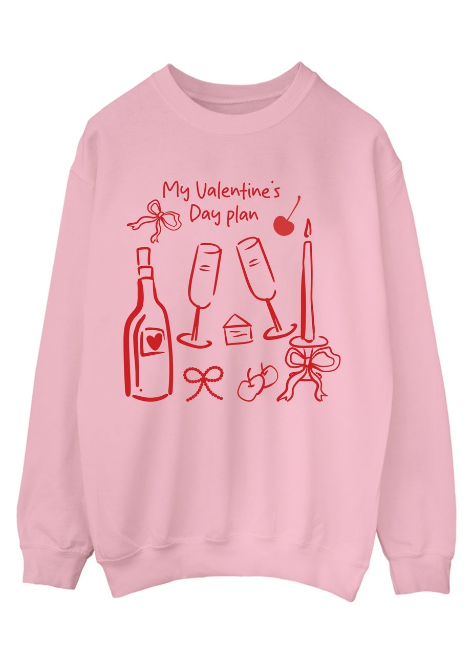 Brands In Valentine's Day Plans Pink Graphic Sweatshirt