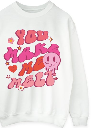 Brands In Valentine's Day Make Me Melt White Graphic Sweatshirt