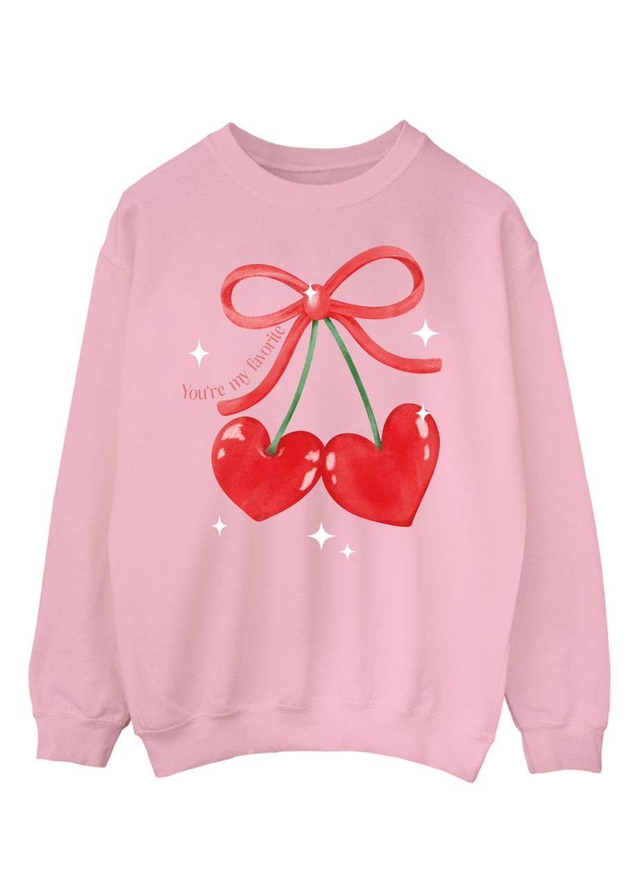 Brands In Cherry You Are My Fave Pink Graphic Sweatshirt