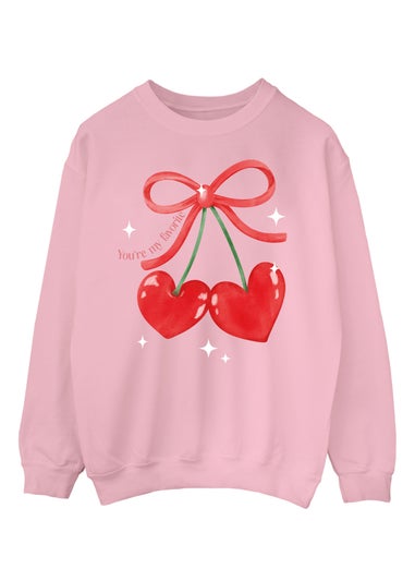 Brands In Cherry You Are My Fave Pink Graphic Sweatshirt