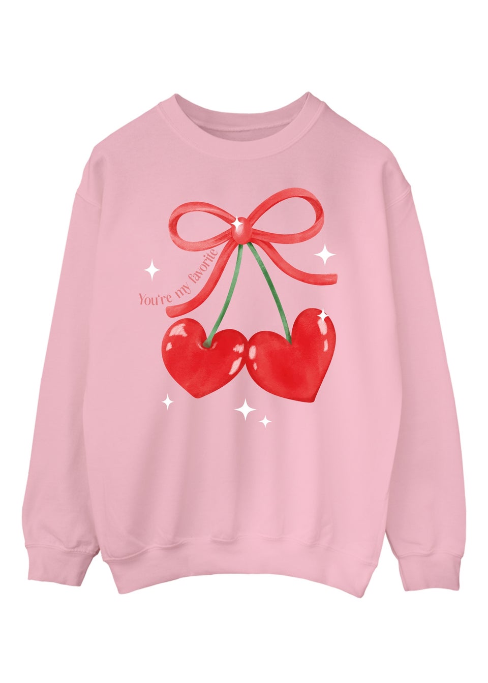 Brands In Cherry You Are My Fave Pink Graphic Sweatshirt