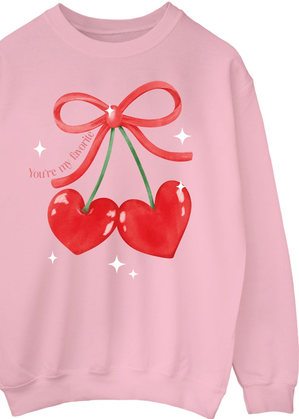 Brands In Cherry You Are My Fave Pink Graphic Sweatshirt