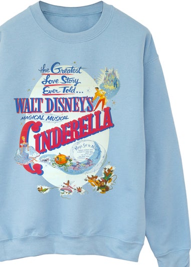 Disney Cinderella Poster Baby Blue Graphic Sweatshirt