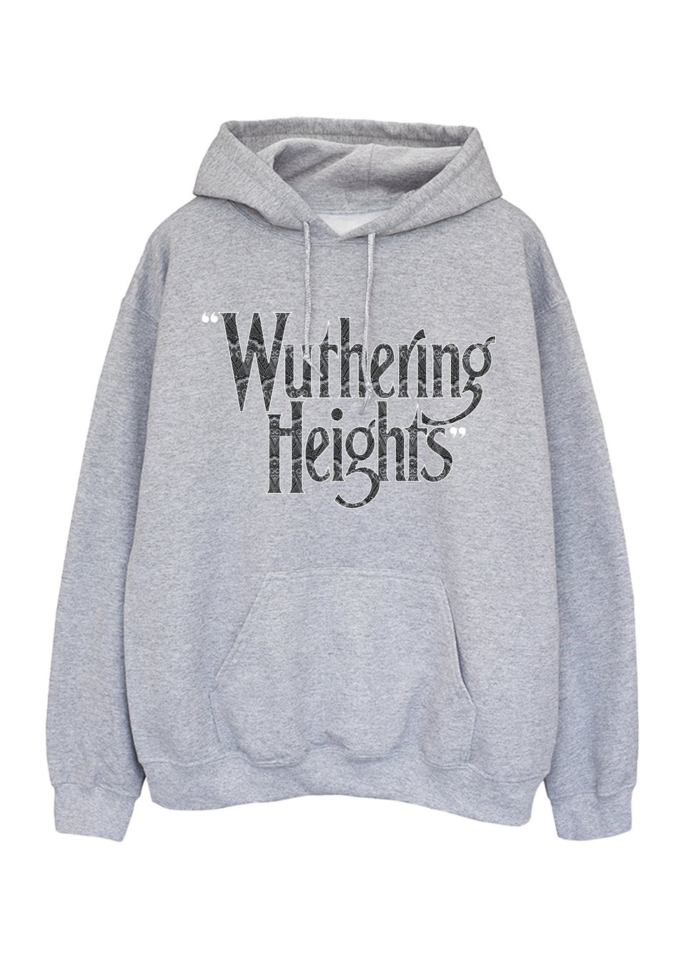 Disney Wuthering Heights Logo Text Grey Graphic Hoodie