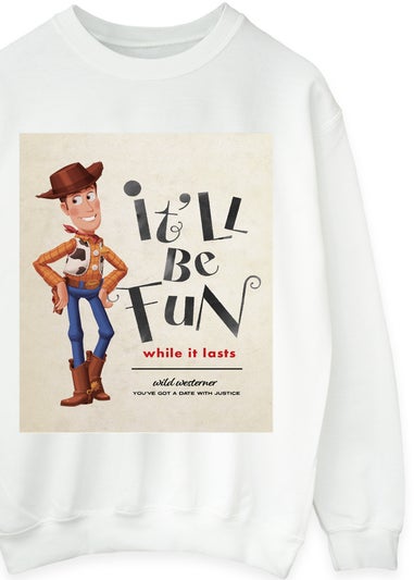 Spiral Galaxy Disney Toy Story Fun White Graphic Sweatshirt