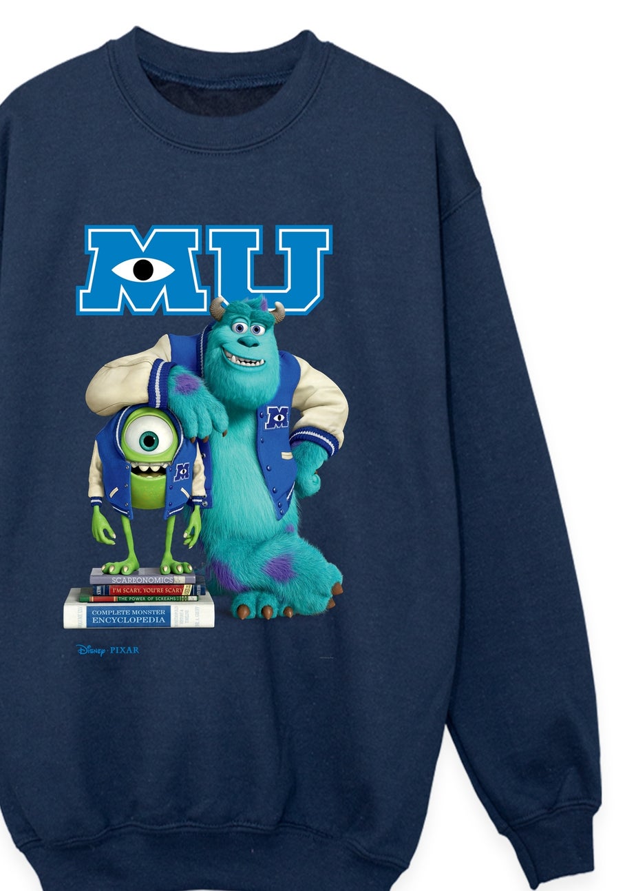 Ada & Ted Disney Monsters Inc Book Day Boys Navy Blue Graphic Sweatshirt (3-13 Years)