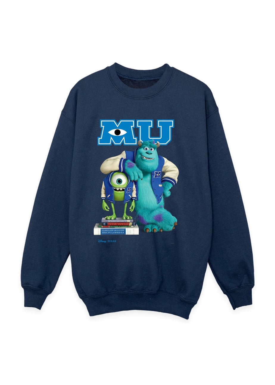 Ada & Ted Disney Monsters Inc Book Day Boys Navy Blue Graphic Sweatshirt (3-13 Years)