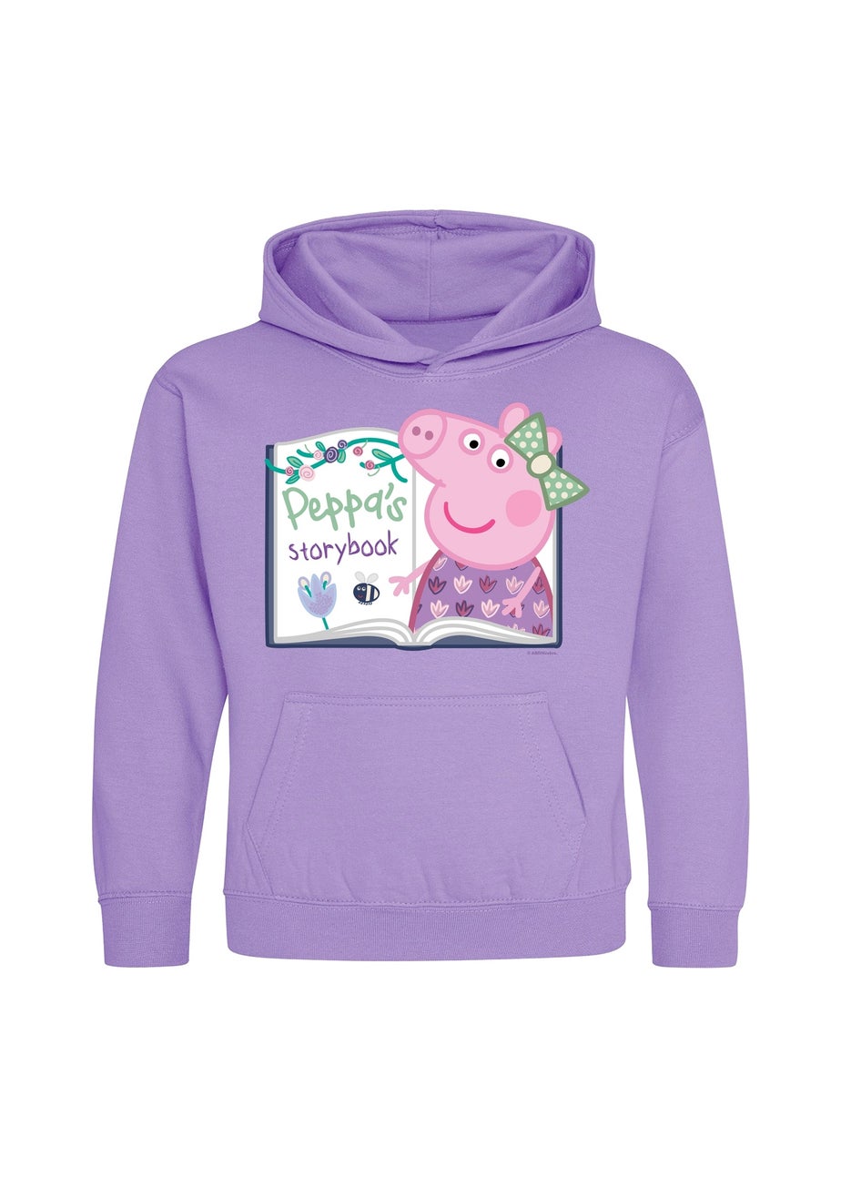Peppa Pig Storybook Girls Lavender Graphic Hoodie (3-13 Years)