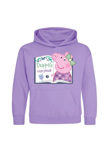 Peppa Pig Storybook Girls Lavender Graphic Hoodie (3-13 Years)