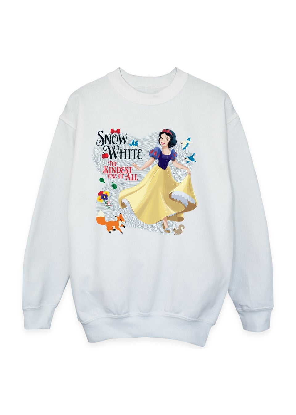 Ada & Ted Disney Snow White Kindest Girls White Graphic Sweatshirt (3-13 Years)