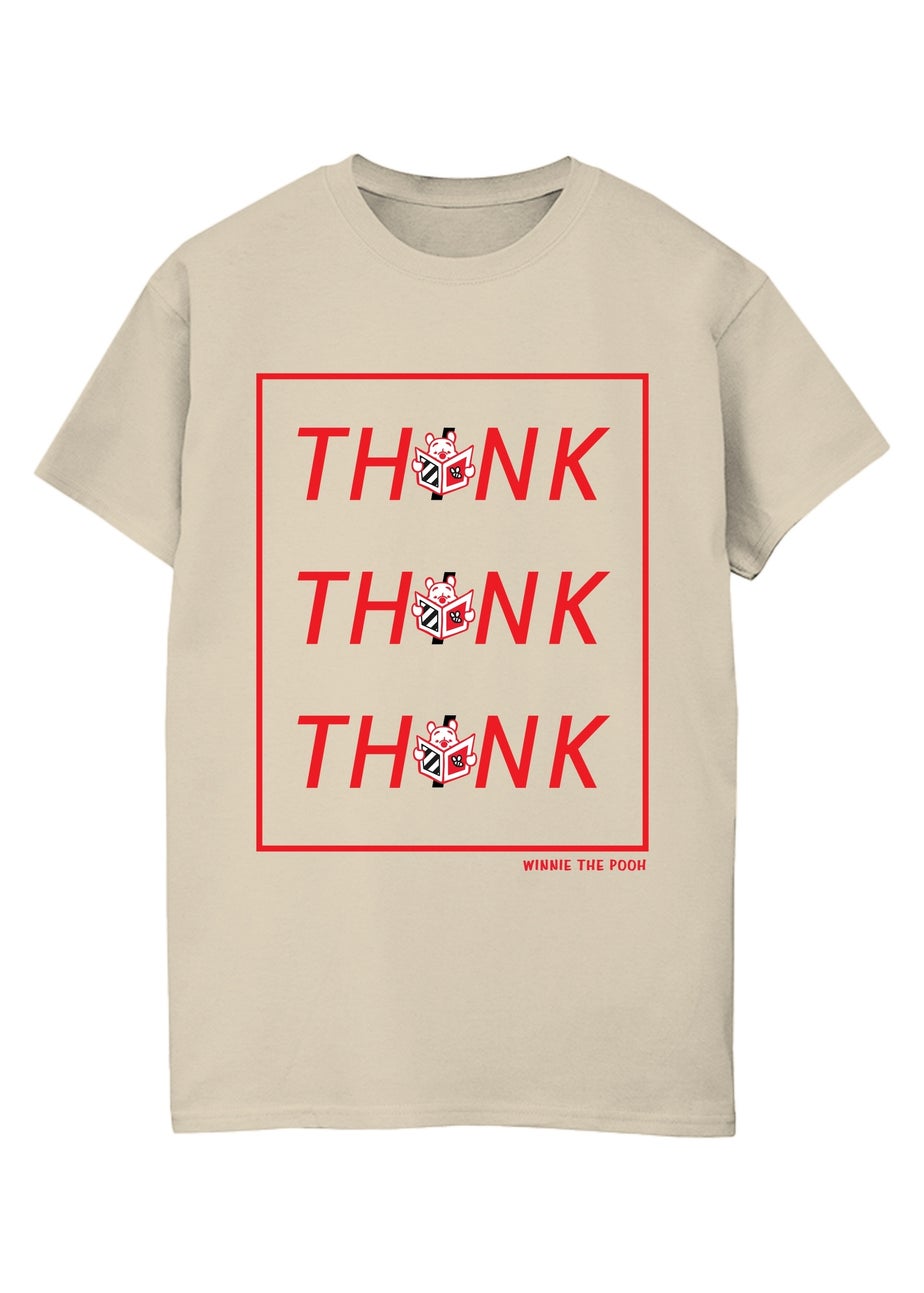 Disney Winnie The Pooh Think Sand Graphic Boyfriend Fit T-Shirt