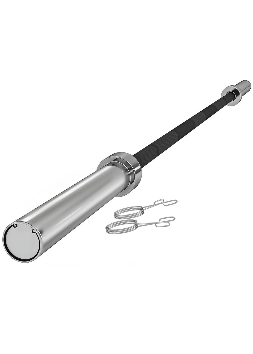 SPORTNOW 5cm Weight Lifting Bar, Barbell Bar with Spring Clips, 210cm, 19kg