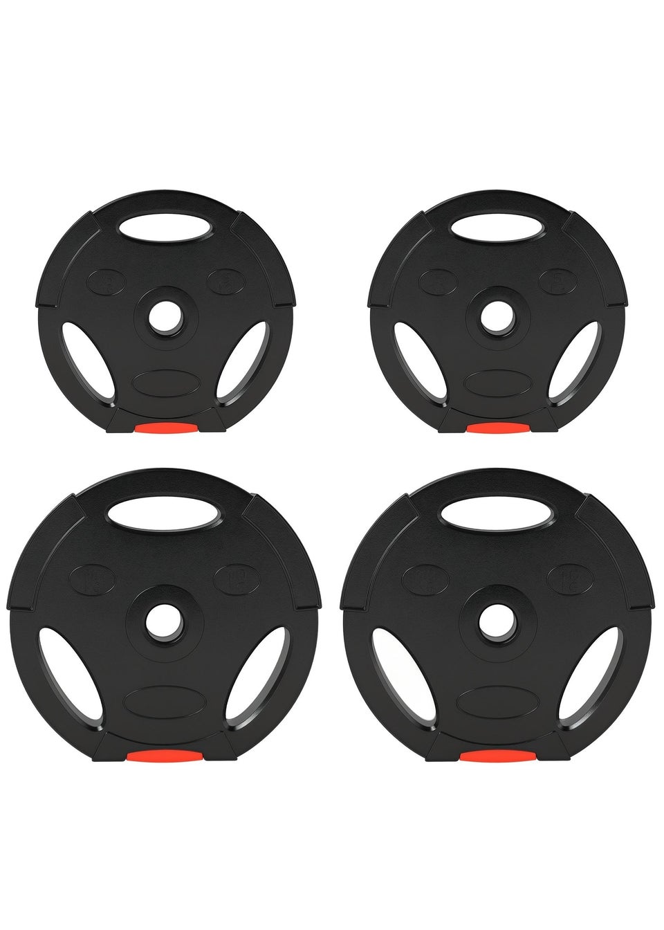 SPORTNOW Olympic Weight Plates Set for Home Gym Black