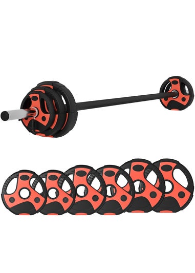 SPORTNOW 20kg Adjustable Barbell Weights Set for Home Gym Strength Training