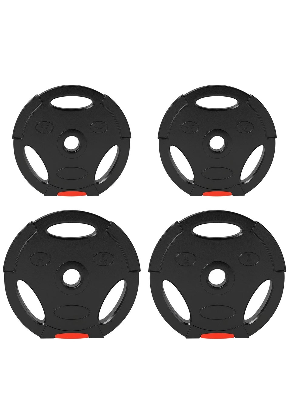 SPORTNOW Olympic Weight Plates Set for Home Gym Black