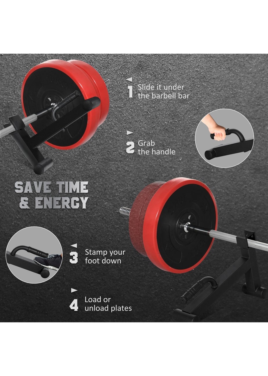 SPORTNOW Deadlift Barbell Jack for Loading, Unloading Barbell Plates