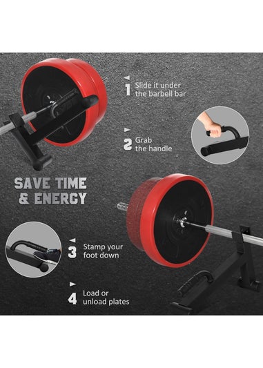 SPORTNOW Deadlift Barbell Jack for Loading, Unloading Barbell Plates