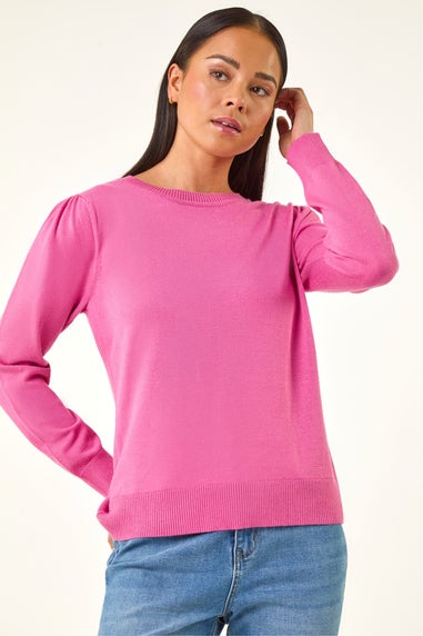 Roman Pink Petite Classic Crew Neck Jumper