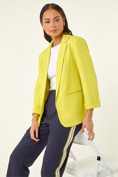 Roman Lime Petite Revere Collar Blazer