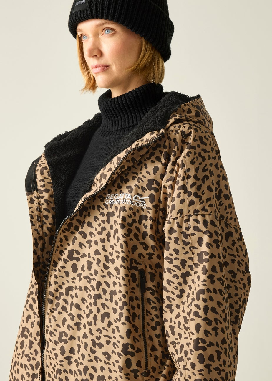 Regatta Abstract Leopard Spot Adult Waterproof Robe with Hydrafort Technology