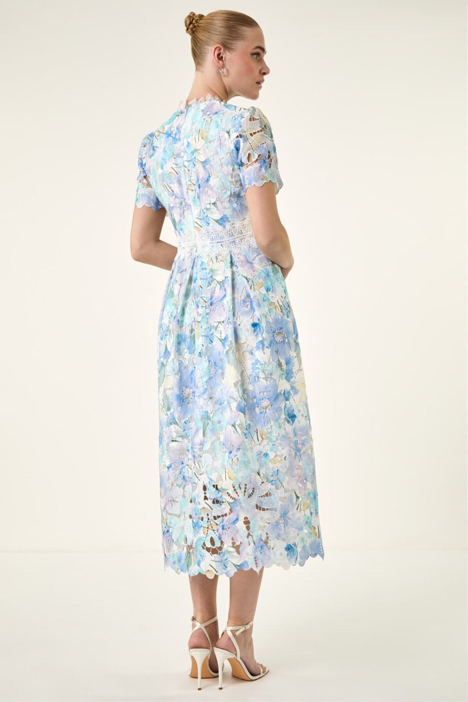 Roman Blue Watercolour Lace Dr