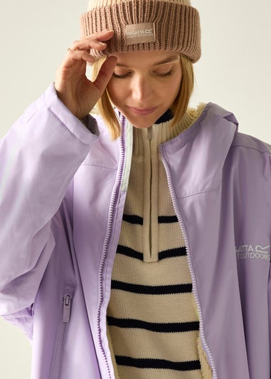 Regatta Pansy Purple Adult Waterproof Robe with Hydrafort Technology