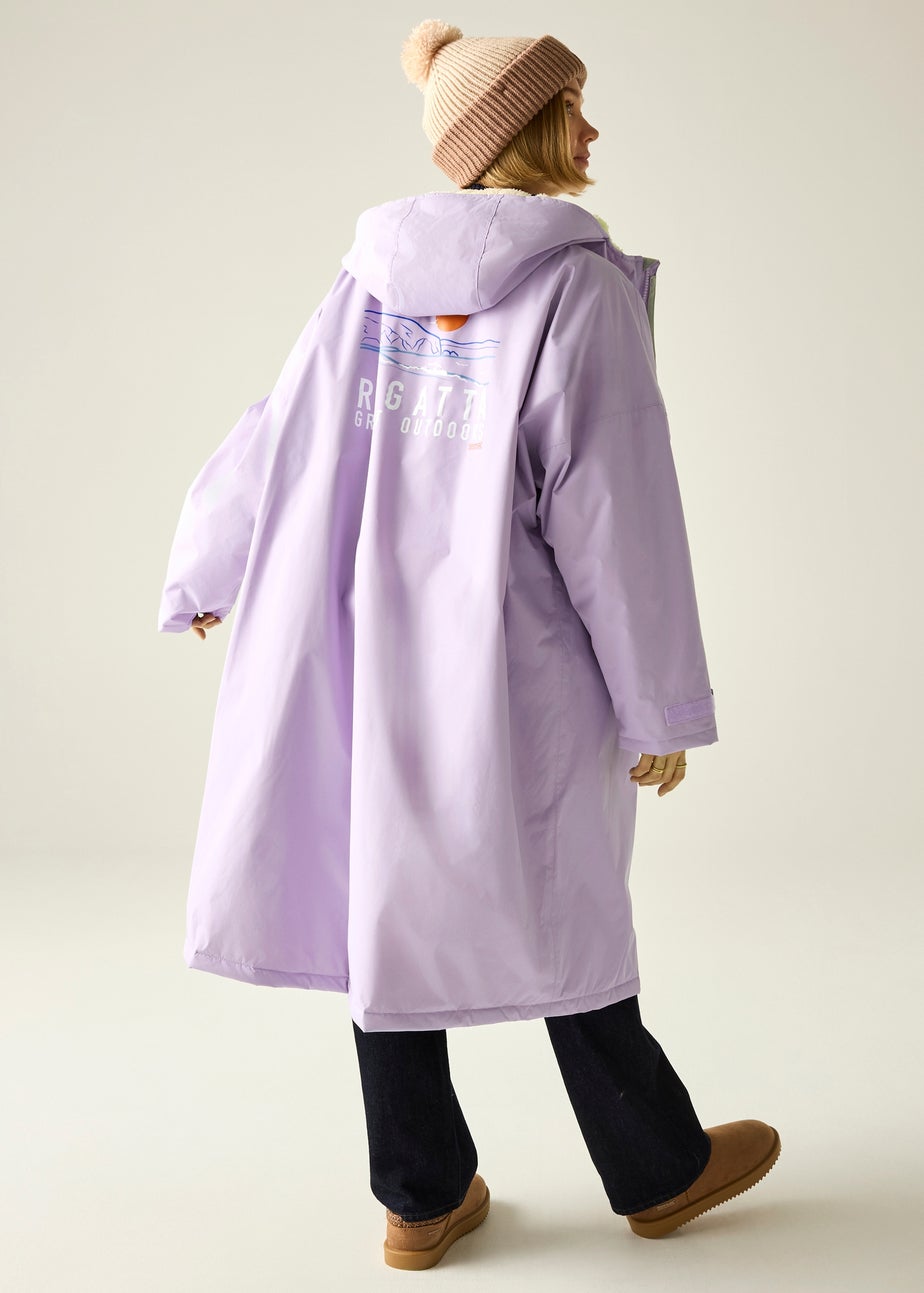Regatta Pansy Purple Adult Waterproof Robe with Hydrafort Technology