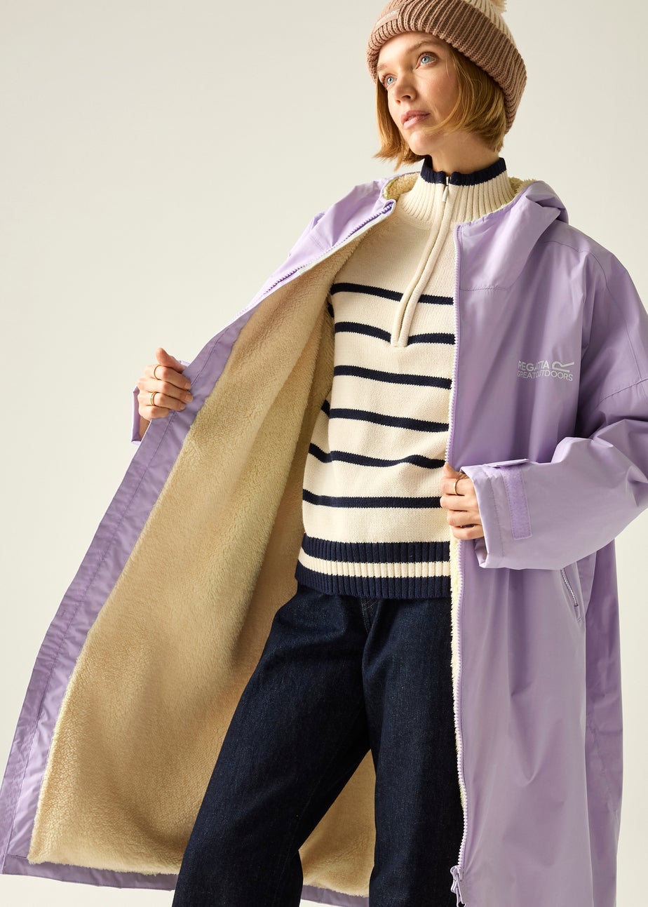 Regatta Pansy Purple Adult Waterproof Robe with Hydrafort Technology