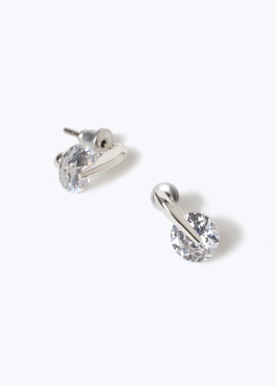 Muse Silver Crystal Stud Earrings