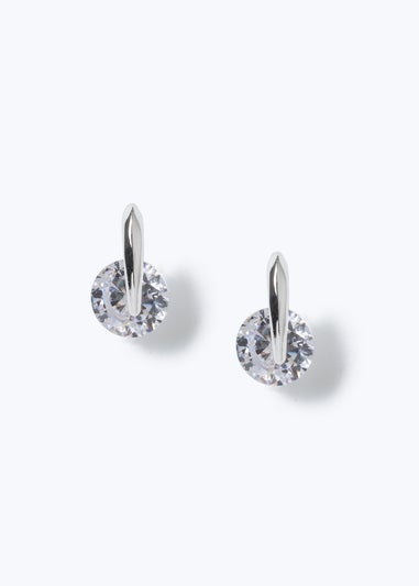 Muse Silver Crystal Stud Earrings
