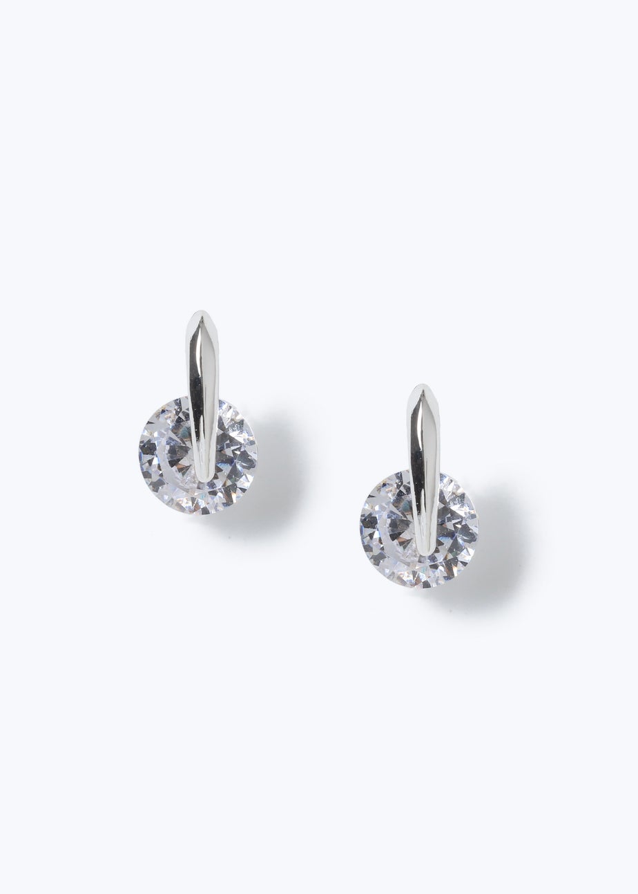 Muse Silver Crystal Stud Earrings