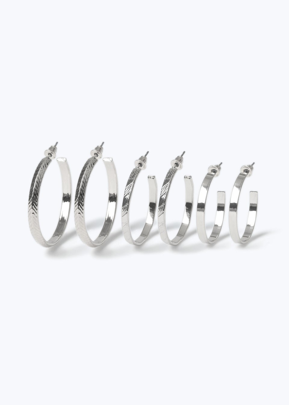 Muse 3 Pack Silver Hoop Earrings