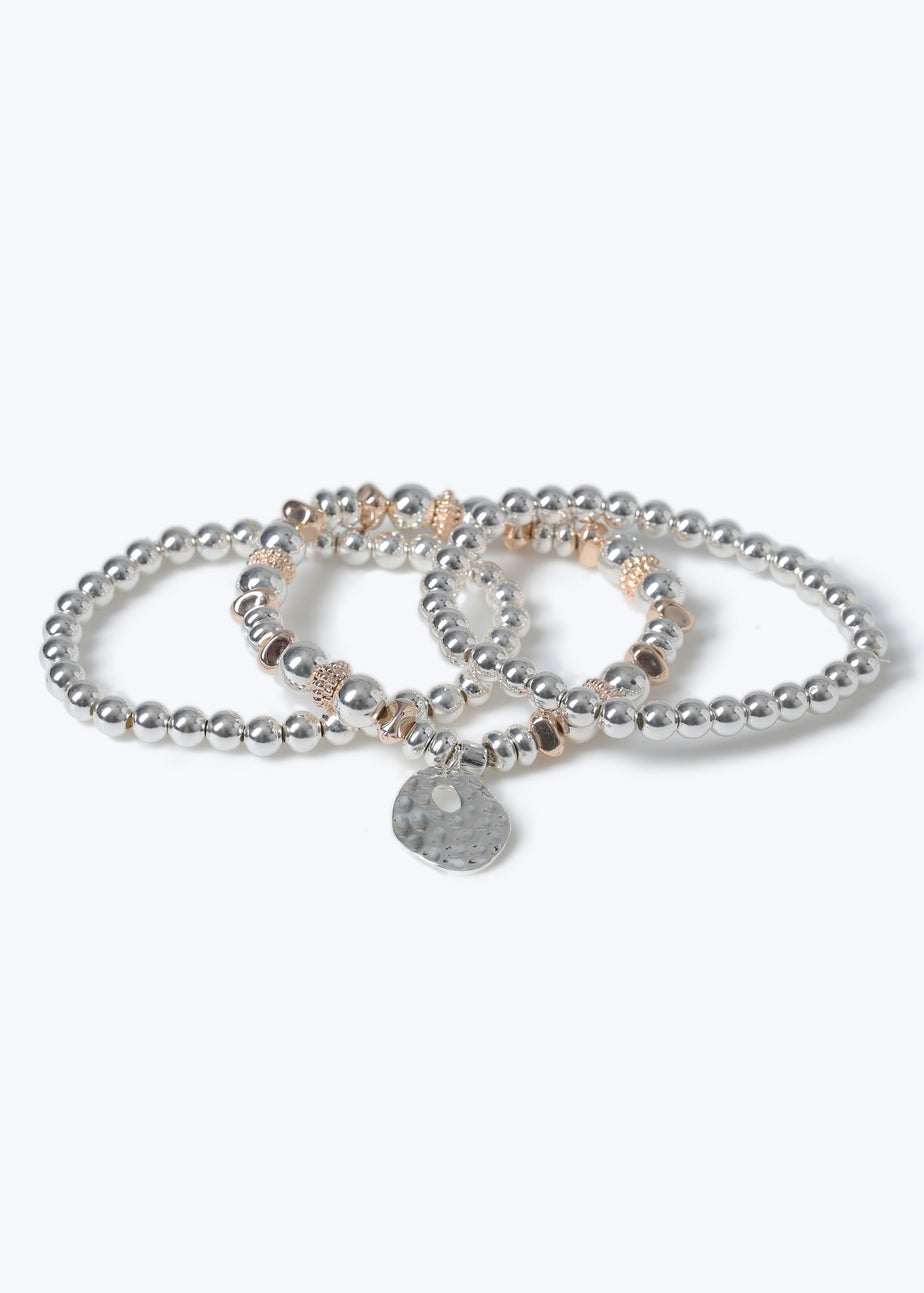 3 Pack Muse Rose & Silver Bracelets