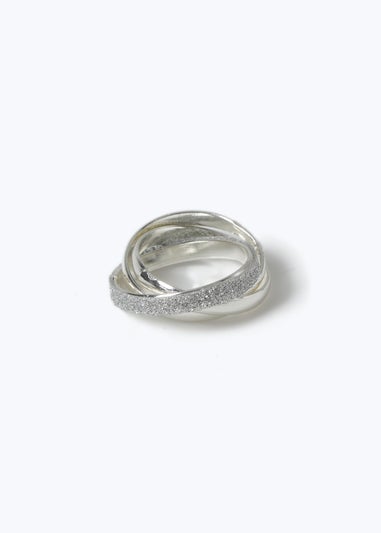 Muse 3 Pack Silver Glitter Rings